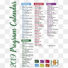2019 Program Calendar Graphic - Double "h" Ranch, HD Png Download - ranch png