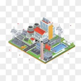 Power Plant Isometric, HD Png Download - 3d model png