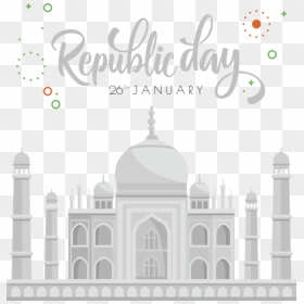Transparent India Republic Day Landmark White Green - Republic Day 26 January, HD Png Download - landmark png