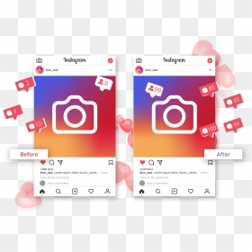 Buy Real Instagram Likes Cheap Price - Phone On Instagram Transparent Background, HD Png Download - instagram likes png