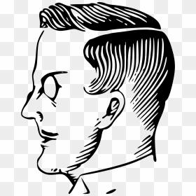 Male Head Profile Clip Arts - Art Deco Designs Line Drawings, HD Png Download - hitler head png