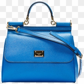 Dolce Gabbana Printed Stretch Silk-chiffon Midi Dress - Dolce And Gabbana Blue Bag, HD Png Download - leather bag png