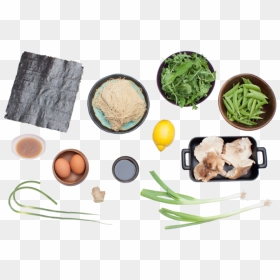 Spring Vegetable Ramen With Garlic Scapes, Shiitake - Vegetable Top View Png, Transparent Png - top ramen png