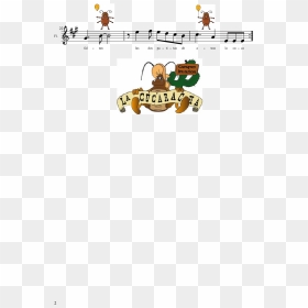 La Cucaracha Sheet Music Composed By David Martín Albarrán - Cartoon, HD Png Download - cucaracha png