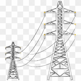 Transmission Drawing Tower - Telecom Tower Drawing, HD Png Download - cell tower png