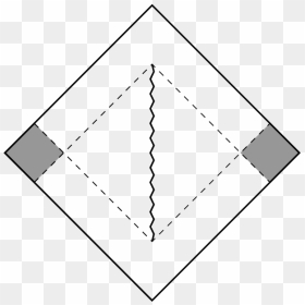 The Support Of K Is Indicated By The Jagged Line - Triangle, HD Png Download - jagged line png