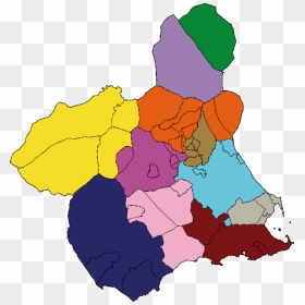 Partidos Judiciales De Murcia - Mapa De La Region De Murcia, HD Png Download - murica png