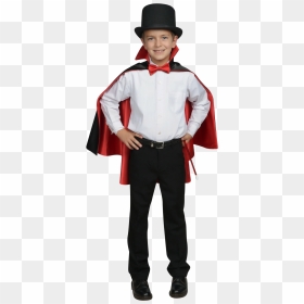 Child Wearing Magician Cape And Hat - Costume Hat, HD Png Download - doug png
