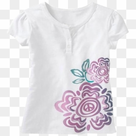 Women’s Floral Print T-shirt - Floral Design, HD Png Download - floral print png