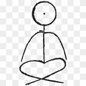 Sketch Of Person In Yoga Pose With Legs Crossed - Sketch, HD Png Download - yoga poses png