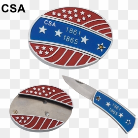 Tiger Tactical Csa Confederate Stars And Stripes Hidden - Belt Buckle Knife Csa, HD Png Download - stars and stripes png
