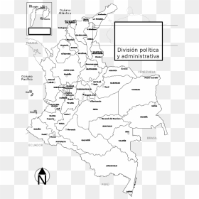 Colombia Blank Map , Png Download - Colombia Map, Transparent Png - colombia map png