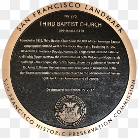 Third Baptist Landmark Dedication - Commemorative Plaque, HD Png Download - landmark png