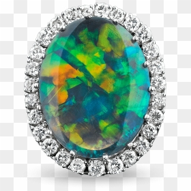 Transparent Opal Oval - Pm Opal Diamond Ring Estate, HD Png Download - opal png
