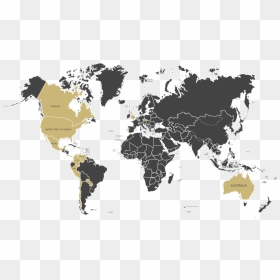 World Map , Png Download - World Map Illustration Black, Transparent Png - colombia map png