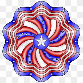 Stars And Stripes Mandala Coloring Page - Illustration, HD Png Download - stars and stripes png