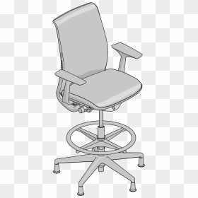 Steelcase Think Chair On Glides, HD Png Download - 3d model png
