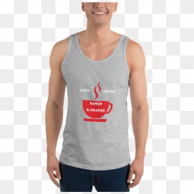 K Pop Coffee Ramen K Dramas Men Tank Top - Sleeveless Shirt, HD Png Download - top ramen png