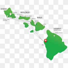 Mok Routemap - Island Is Ogg Airport, HD Png Download - hawaii map png