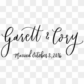 Garett & Cory Married Copy - Calligraphy, HD Png Download - twin peaks png