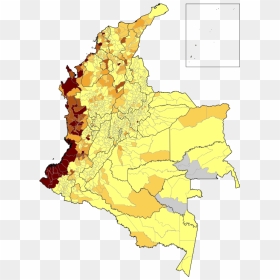 Colombia Ethnic Groups Map, HD Png Download - colombia map png