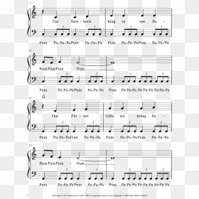 The Little Drummer Boy Sheet Music For Piano Download - Free Piano Music Little Drummer Boy, HD Png Download - drummer png