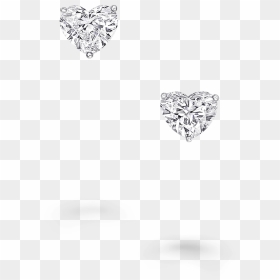 Classic Graff Heart Shape Diamond Stud Earrings - Engagement Ring, HD Png Download - stud png