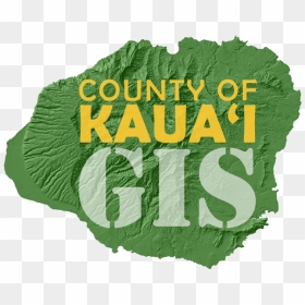Kauai County Gis Logo Image - Illustration, HD Png Download - hawaii map png