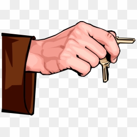 Vector Illustration Of Hand Holding Security Keys That - Hand Holding Keys Png, Transparent Png - key vector png