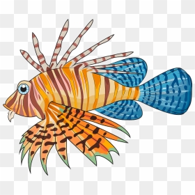 Lionfish Clipart - Free Lionfish Clip Art, HD Png Download - lionfish png