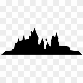 Hogwarts Castle Clipart Black And White, HD Png Download - hogwarts castle png