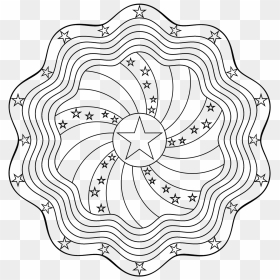 Mandala Coloring Pages For Kids, HD Png Download - stars and stripes png