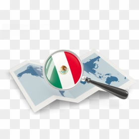 Magnified Flag With Map - Maps Canada Icon Png, Transparent Png - mexico map png