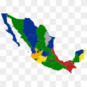 Mexico Map Outline Png , Png Download - Political Party Mexico State 2018, Transparent Png - mexico map png