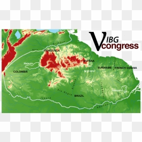The Guiana Shield - Guiana Shield, HD Png Download - colombia map png