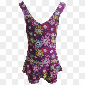 Women Floral Print Swimming Dress - Maillot, HD Png Download - floral print png