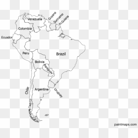 South America Political Vector Map (png,svg,eps,pdf,adobe - Güney Amerika Harita Boyama Sayfası, Transparent Png - colombia map png