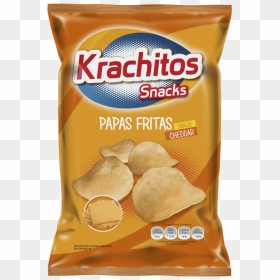 Papas Fritas Krachitos Sabor Cheddar Por Paquete De - Junk Food, HD Png Download - papas fritas png