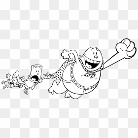 Pants Clipart Colouring - Captain Underpants Flying With George And Harold, HD Png Download - captain underpants png