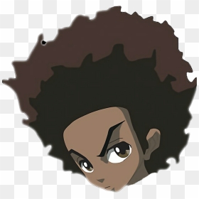 Boondocks Huey , Png Download - Black Cartoon With Afro, Transparent ...