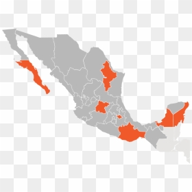Modern Map Of Mexico, HD Png Download - mexico map png