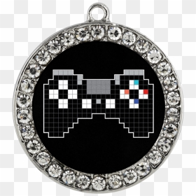 Pixel Art Playstation Gaming Fan Stone Coin Necklace - Balboa Park, HD Png Download - pixel coin png