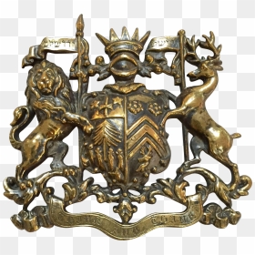 Coat Of Arms Stag Lion, HD Png Download - lion crest png
