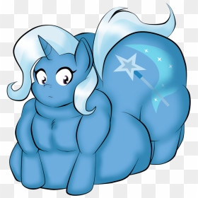 Mad"n Evil, Belly, Expansion, Fat, Female, Flank, Impossibly - My Little Pony Fat Trixie, HD Png Download - cringe face png