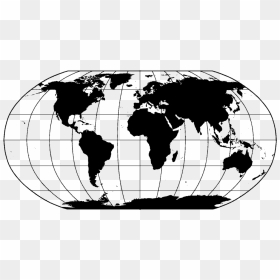 World Map Png Black, Transparent Png - black globe png