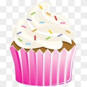 Cupcake Vector Png - Cup Cakes With Transparent Background, Png Download - pink cupcake png