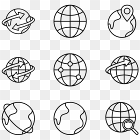 Chemical Engineering Icons, HD Png Download - black globe png