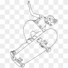 Art,skateboarding Equipment And Supplies,shoe - Skateboarding Drawing, HD Png Download - skateboarding png