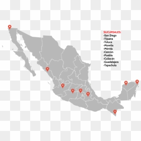 Imagen - Influenza H1n1 2009 Mexico, HD Png Download - mexico map png