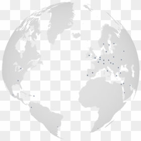 Map, HD Png Download - black globe png